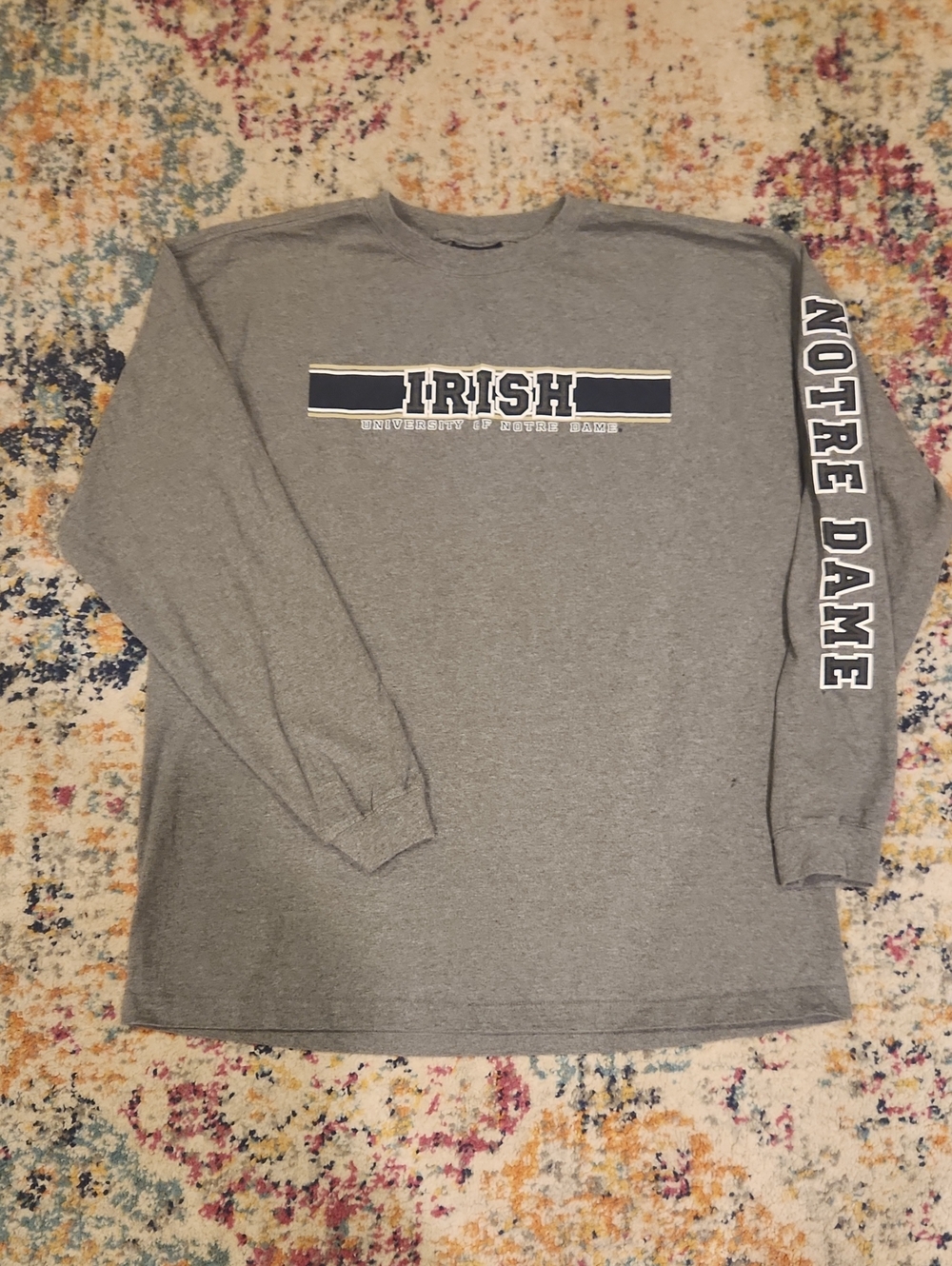 Jansport Gray 'IRISH' Notre Dame Long Sleeve Tshirt